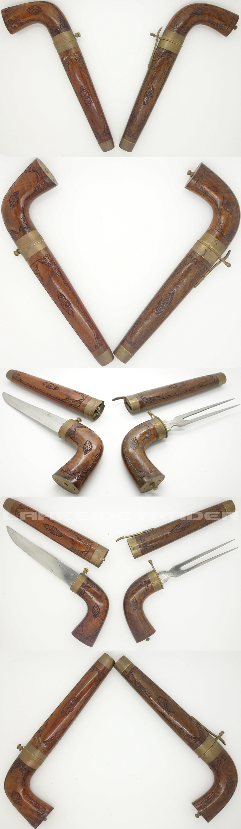 India - Dueling Pistols Carving Set 
