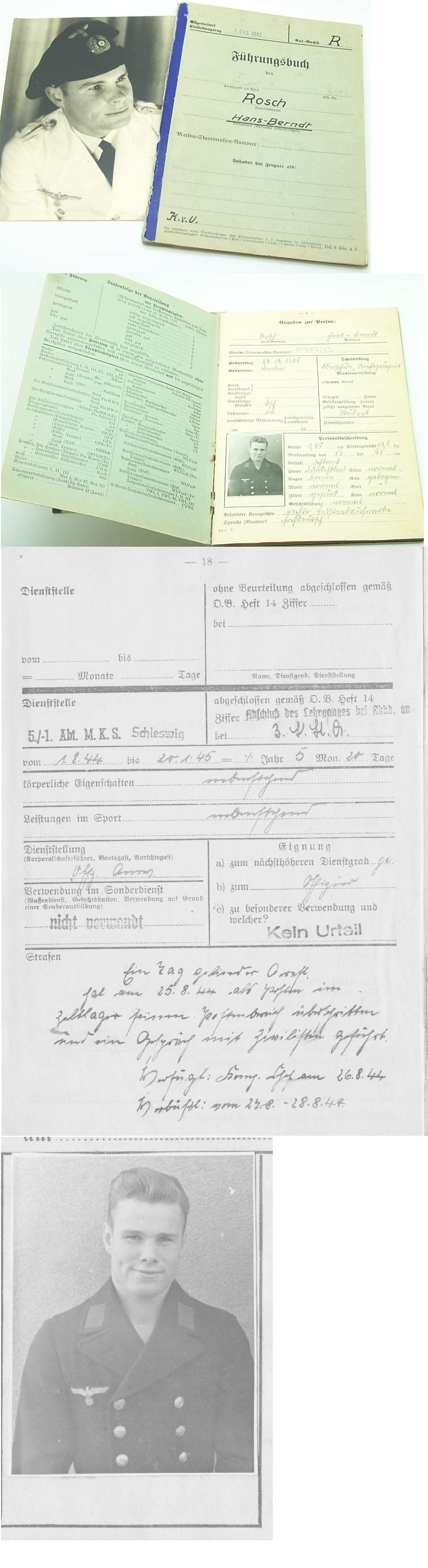 Fuhrungsbuch Service Record Hans-Berndt Rosch