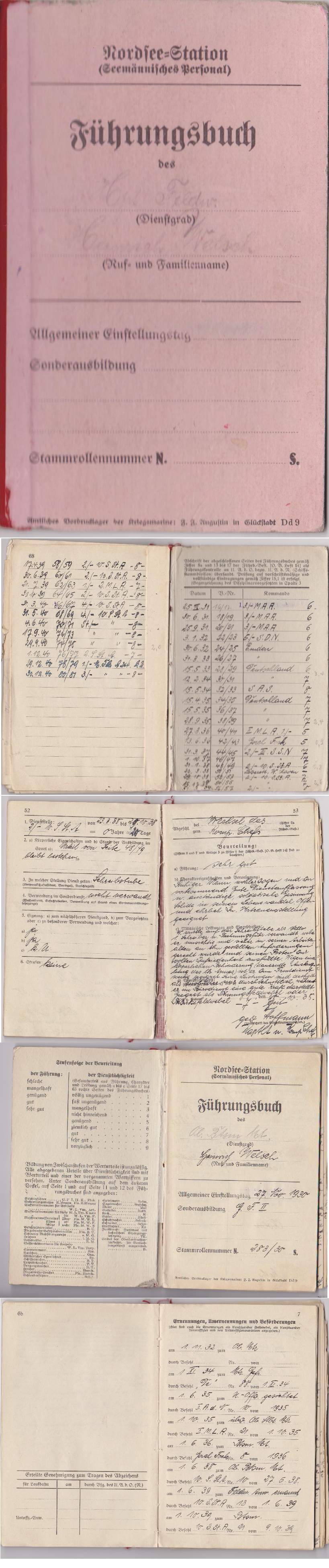 PreWar Red Fuhrungsbuch Service Record Heinrich Welsch