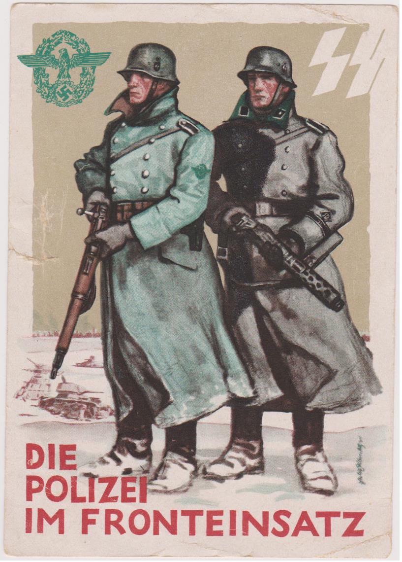 SS Polizei Postcard