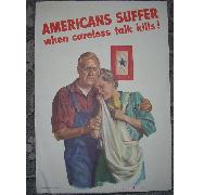 Americans Suffer when Careless Talk Kills Poster