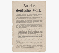 “An das deutsche Volk!”? Propaganda Leaflet