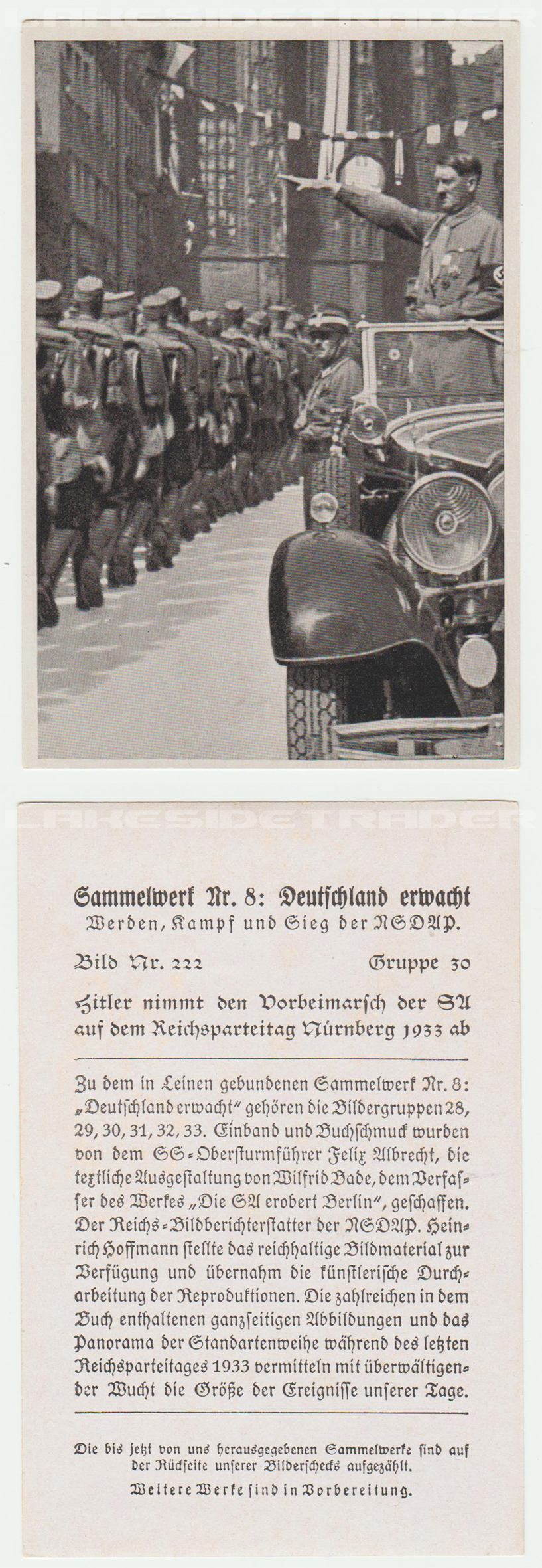 Cigarette Card - “Sammelwerk Nr. 8: Deutschland erwacht”