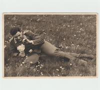 Photo of a  young Luftwaffe EM in his field of dreams