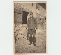 Black and white photo of an Army soldier