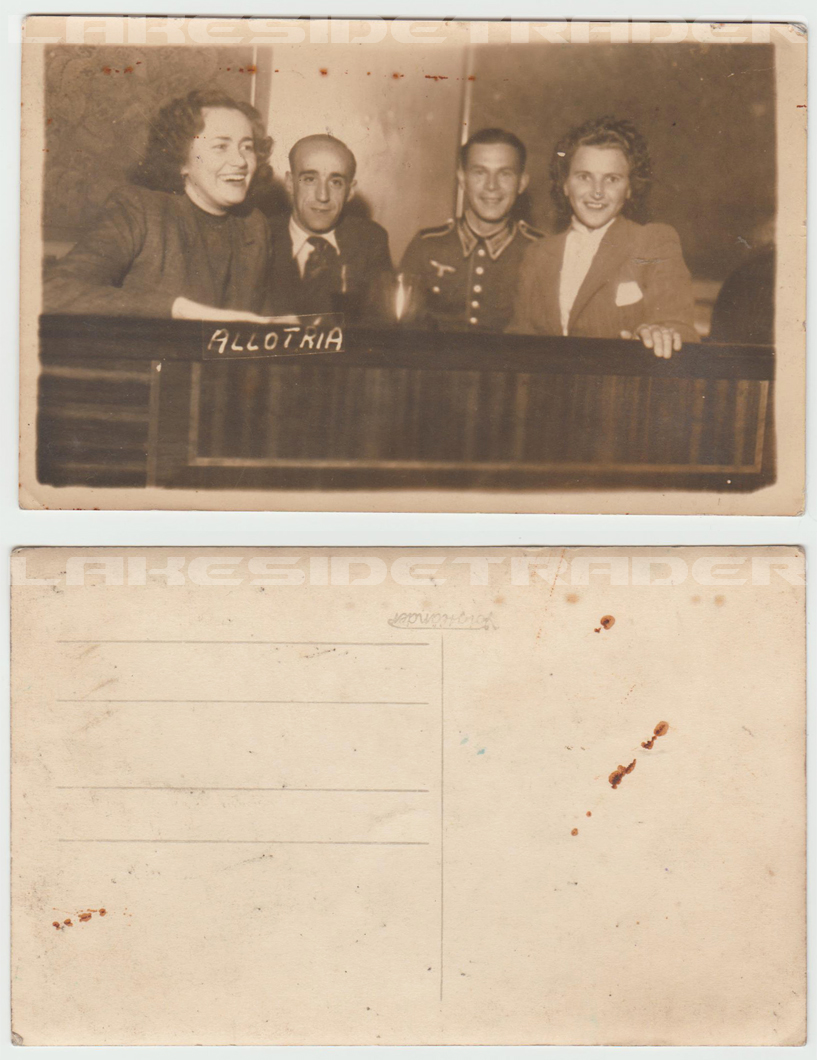 Black and white photo of an Army soldier and his friends