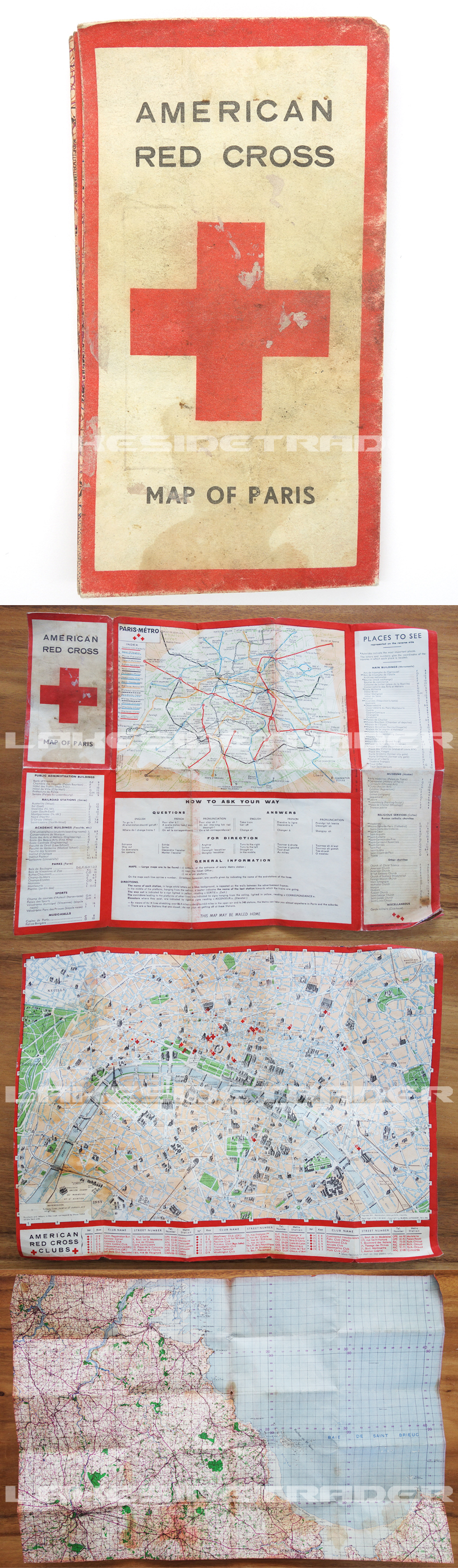 American Red Cross Map of Paris