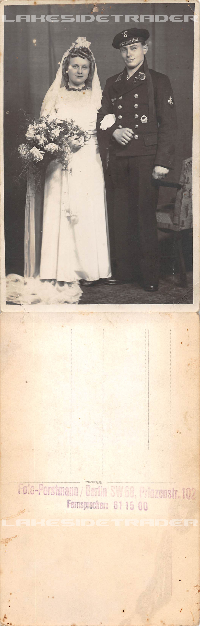 Kriegsmarine Wedding Postcard