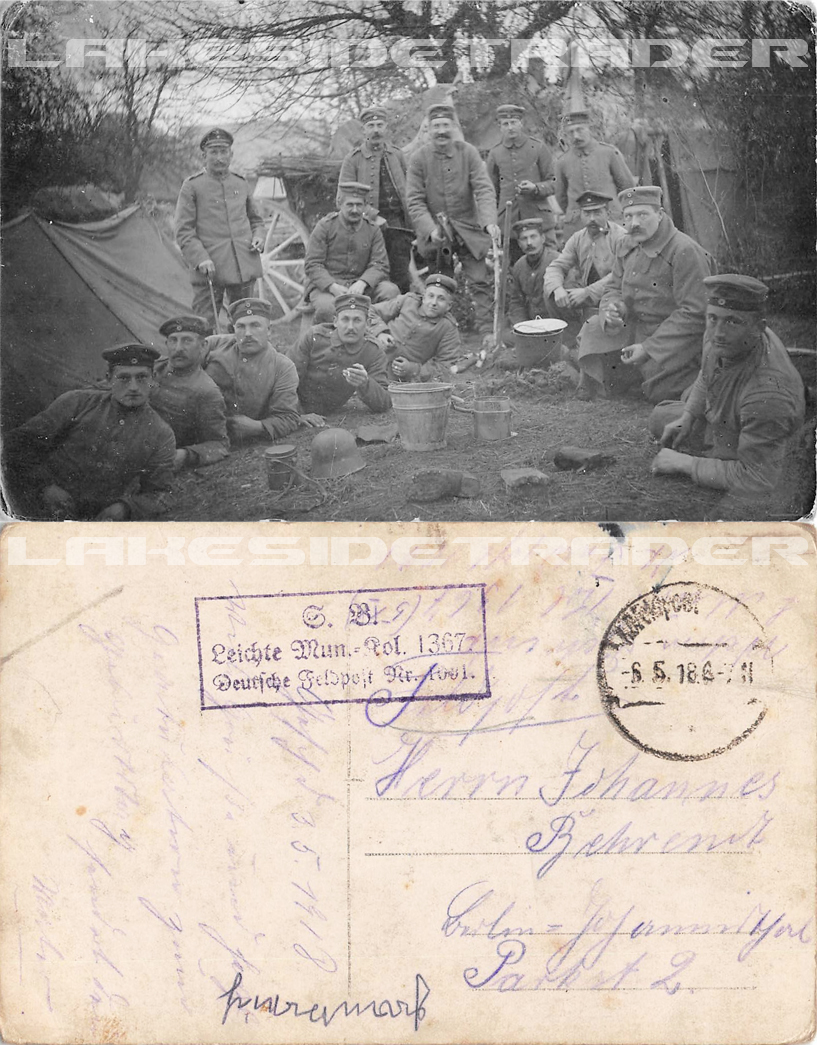 Postcard of WWI Infantry Soldiers