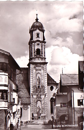 Church in Mittenwald Postcard