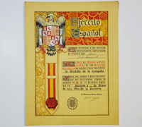 Spanish Civil War Campaign Medal Award Document 
