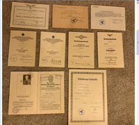 9 Piece Document group to Luftwaffe recipient