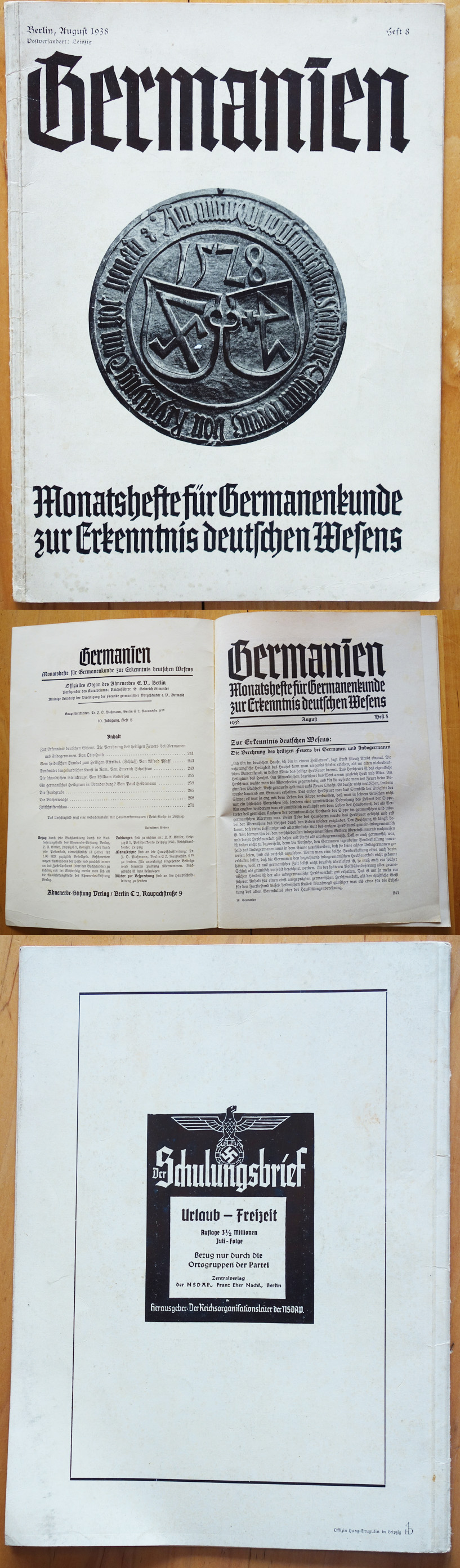 Germanien, August 1938, Issue 8