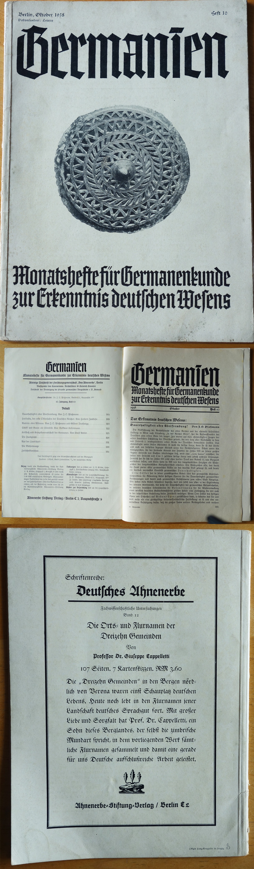Germanien, October 1938, Issue 10