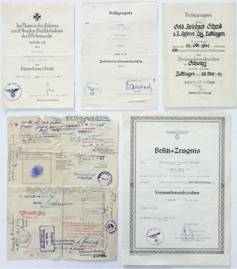 Five Piece Award/POW Discharge Document Group