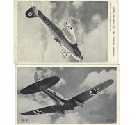 2 British issued Aircraft ID Postcards