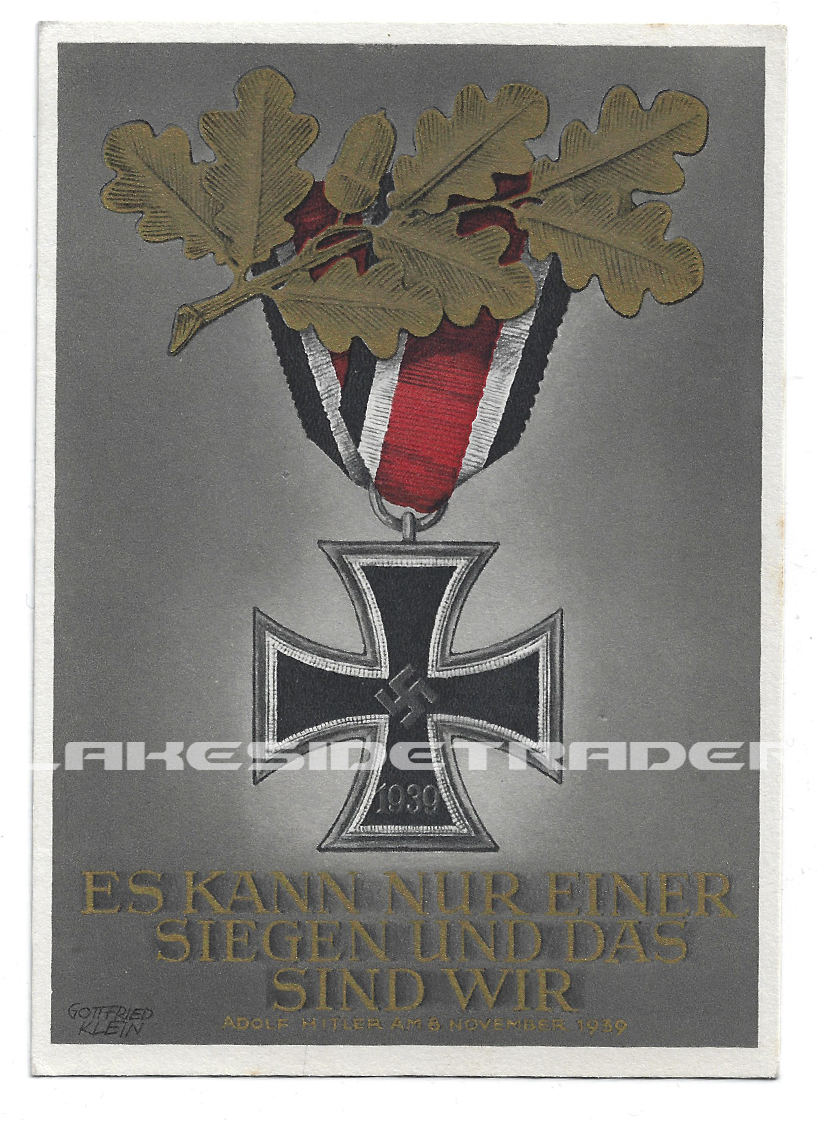 2nd Class Iron Cross Postcard 1939