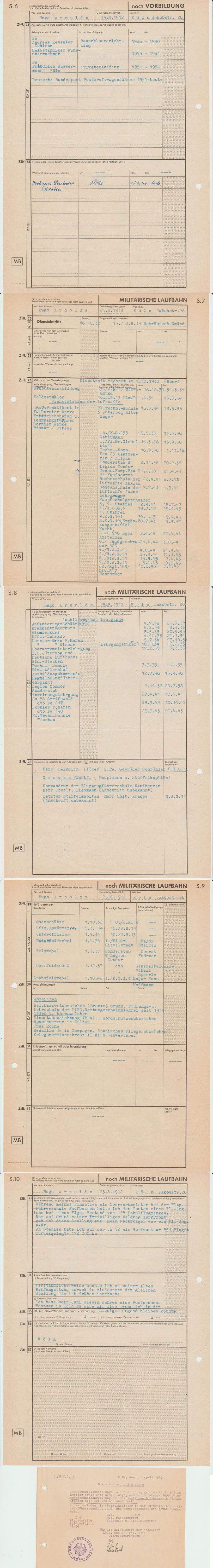 A Spanish Cross in Silver w Swords Award Document Group