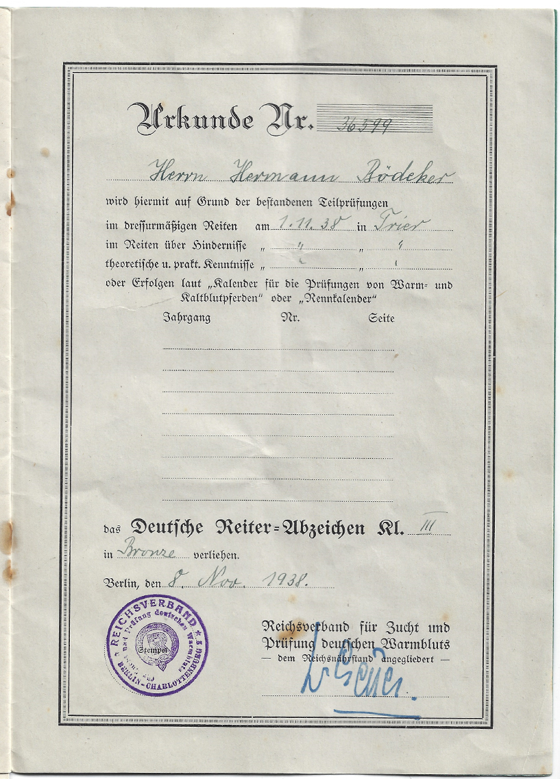 Bronze Equestrian Badge Qualification Book