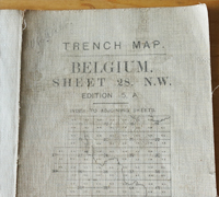 WWI Combat Trench Map Ypres Belgium 