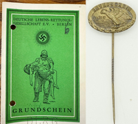 Grundschein Pin and Certificate