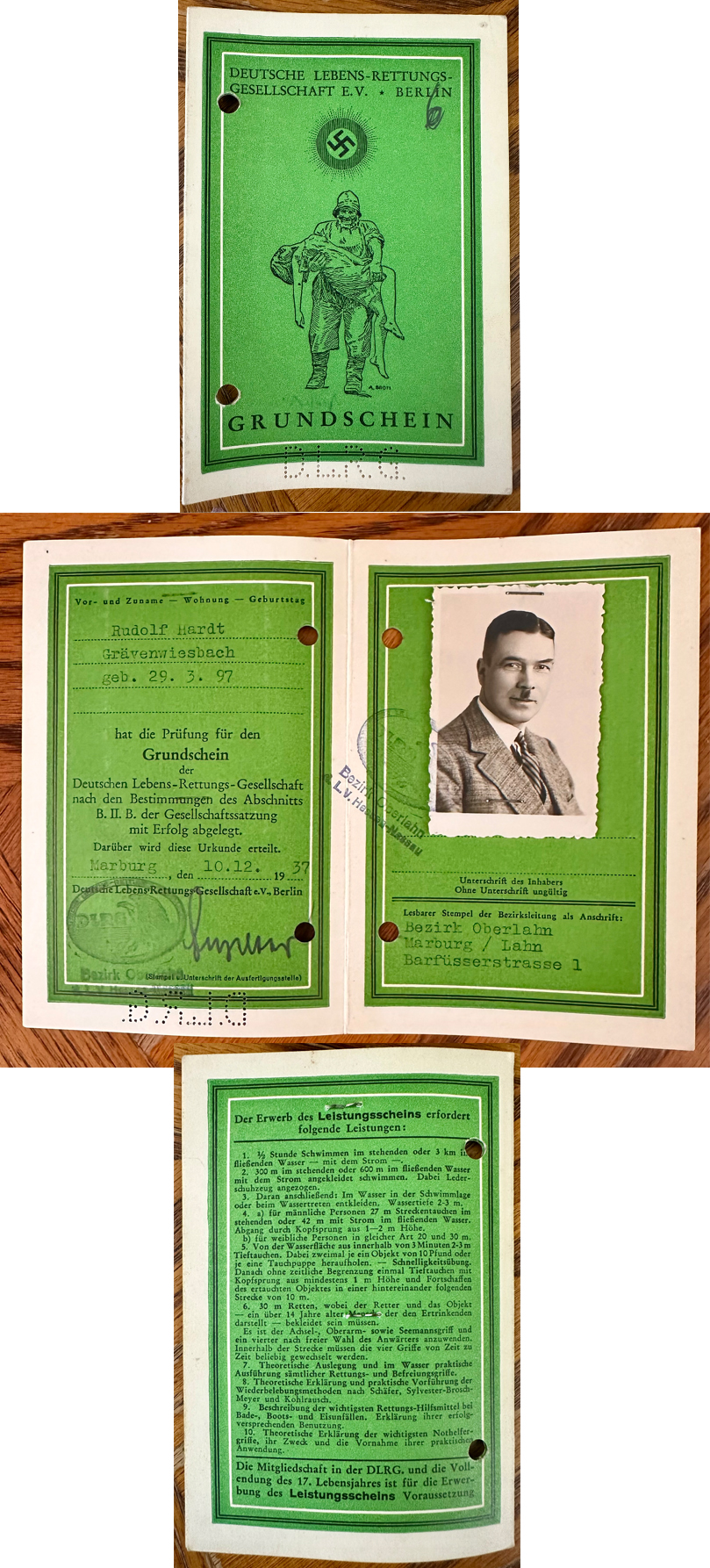 Grundschein Pin and Certificate