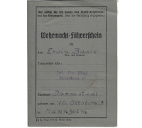 Wehrmacht Fuhrerschein (Driver's License)