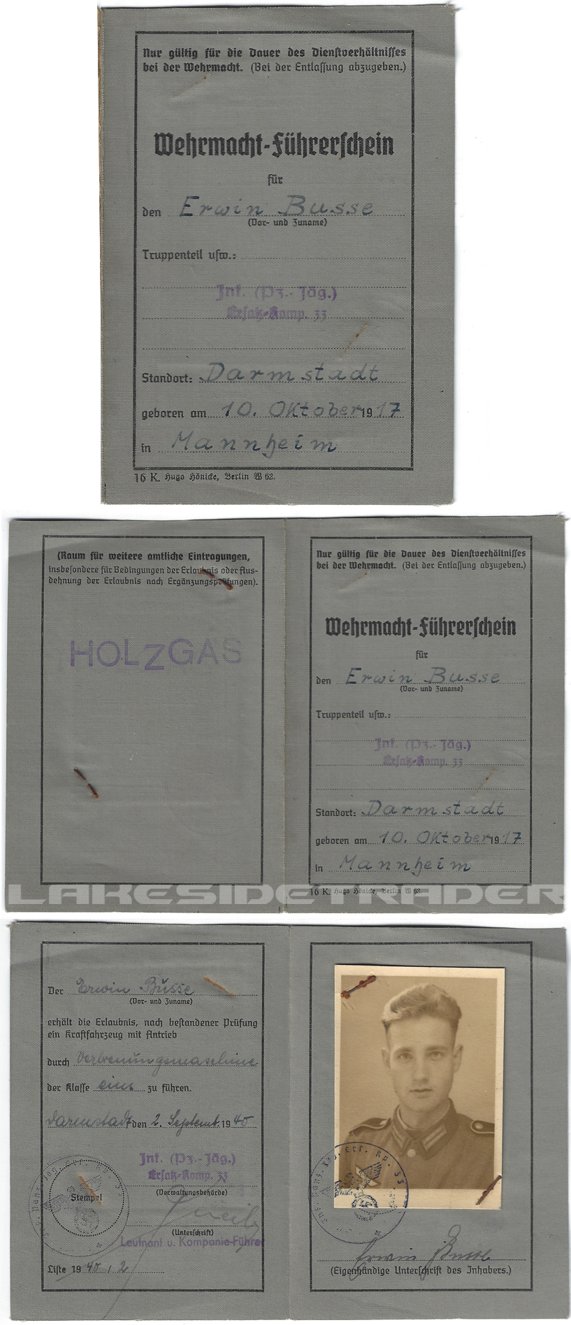 Wehrmacht Fuhrerschein (Driver's License)