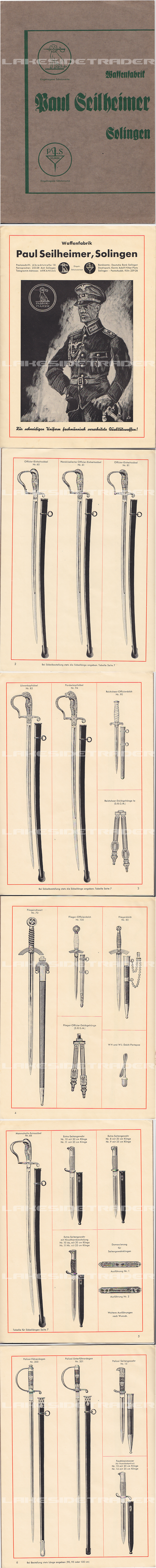 'Waffenfabrik Paul Seilheimer' Sales Catalog
