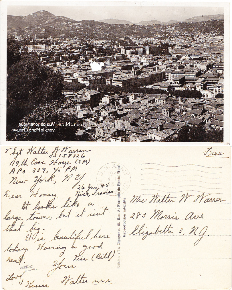 French Postcard to New York