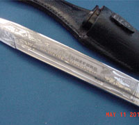 Short Etched Inf Regt 71 Dress Bayonet by E. Pack