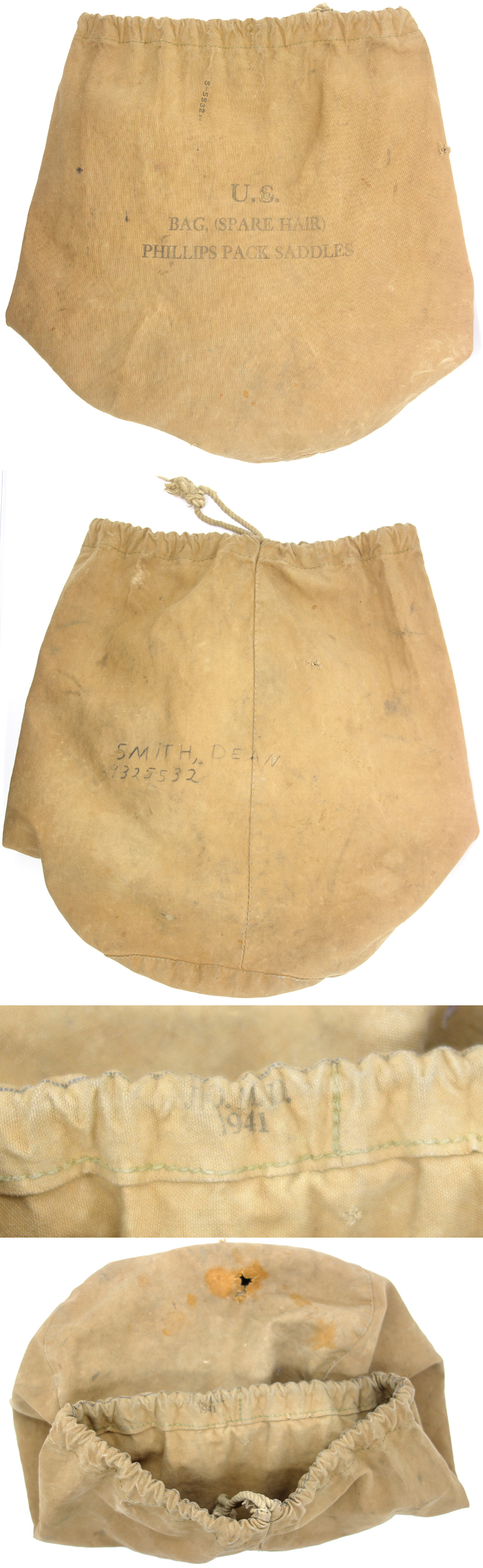 U.S. Cavalry Philips Pack Saddle (Spare Hair) Bag by JQMD 1941