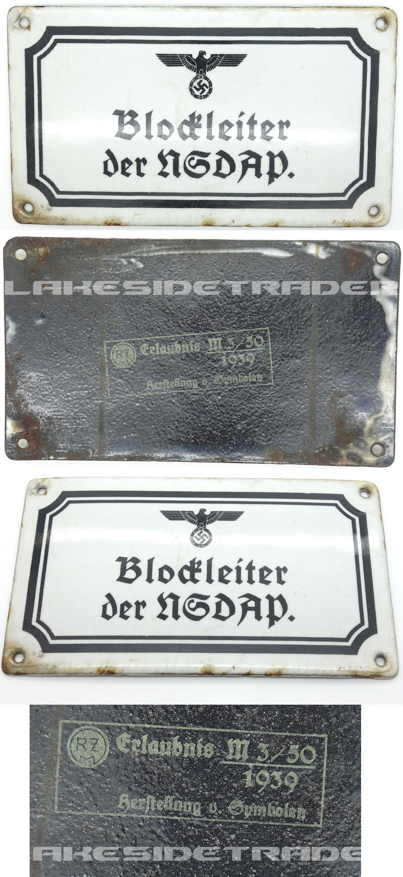 Blockleiter der NSDAP Sign