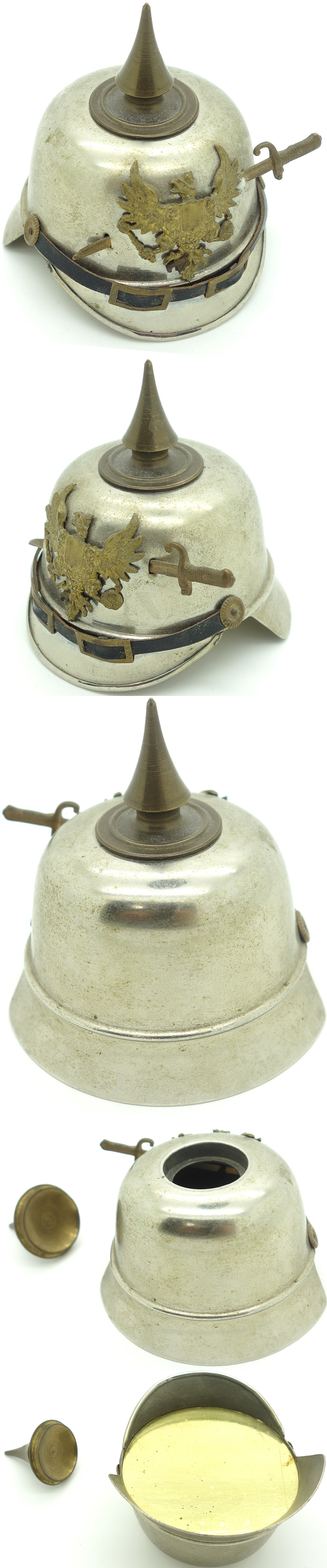 Miniature M1895 Prussian EM Pickelhaube Inkwell