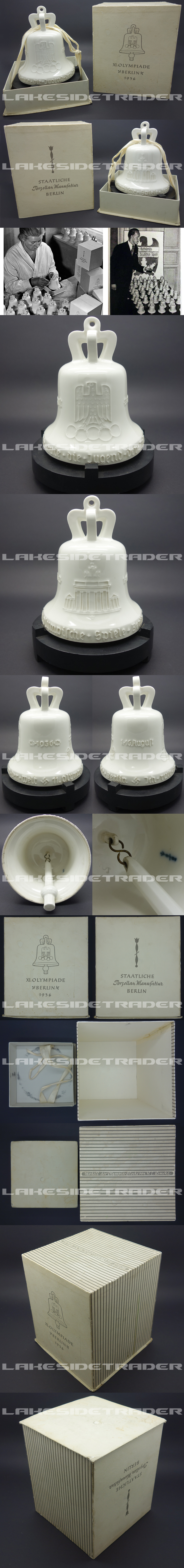 XI Olympic Games Porcelain Bell in Issue Case by KPM