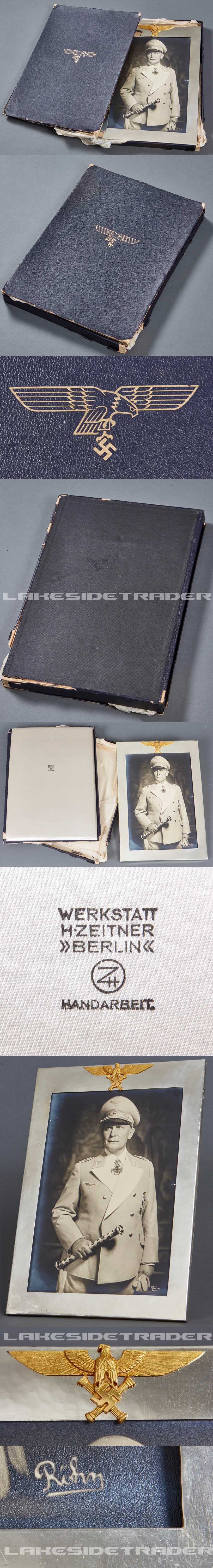 Reichsmarshall Hermann Goering: Large Silver Gift Frame with Photo