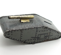 Treat 'em Rough Tank Coin Bank