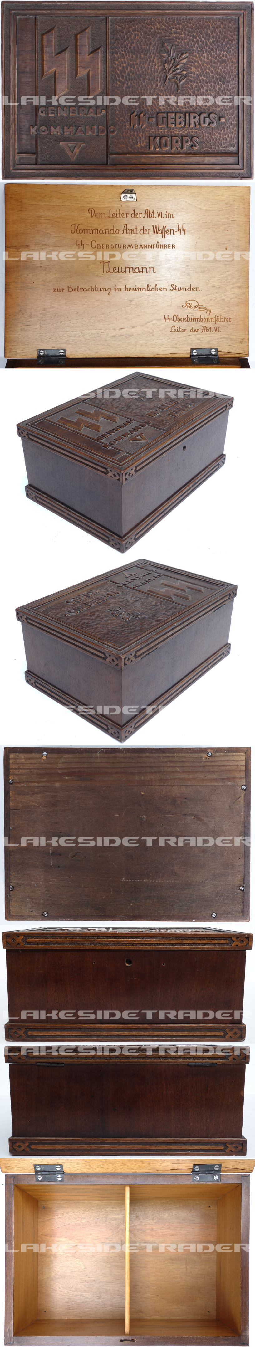 SS Engraved Wooden Photograph Box