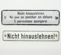 Two Railway Enamel Signs