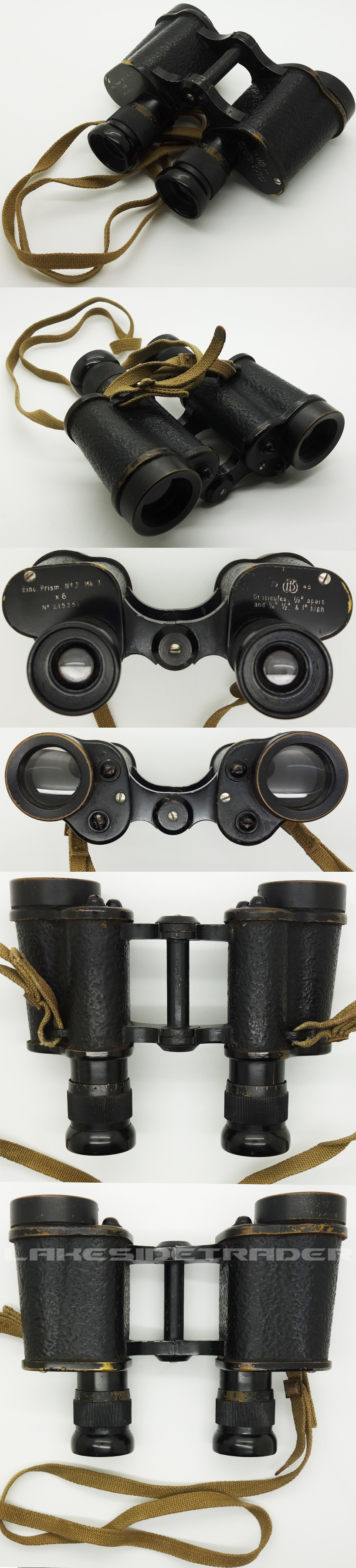 Watson Baker 6x30 British Service Binoculars 1945