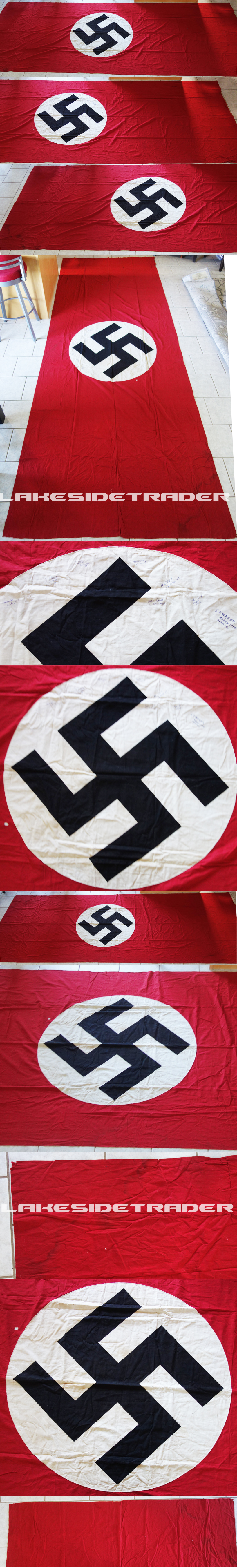 Large unit signed NSDAP Street Banner