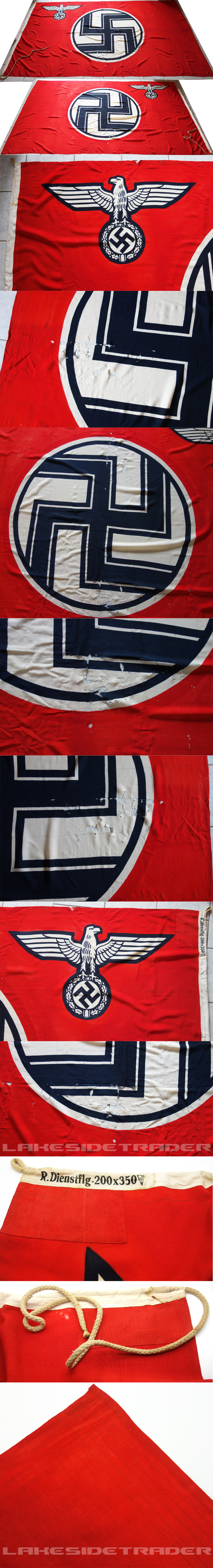 Large State Service Flag 200 x 350