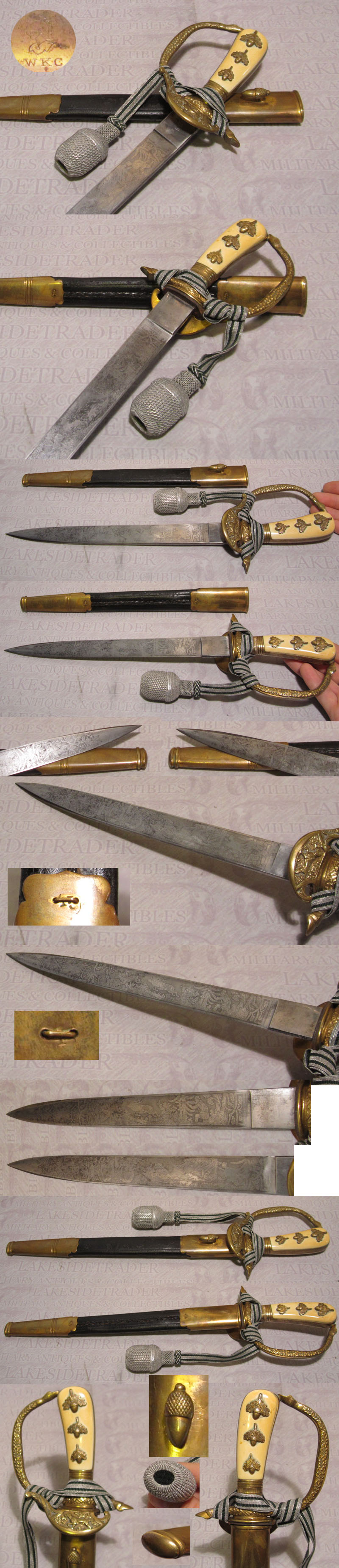 Senior Forestry Dagger by WKC with Bone Grip