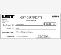 $10 Gift Certificate / Promotion Code