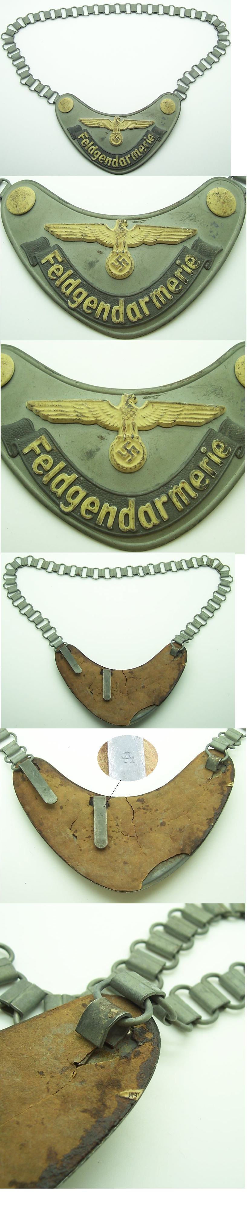 Army Feldgendarmerie Gorget