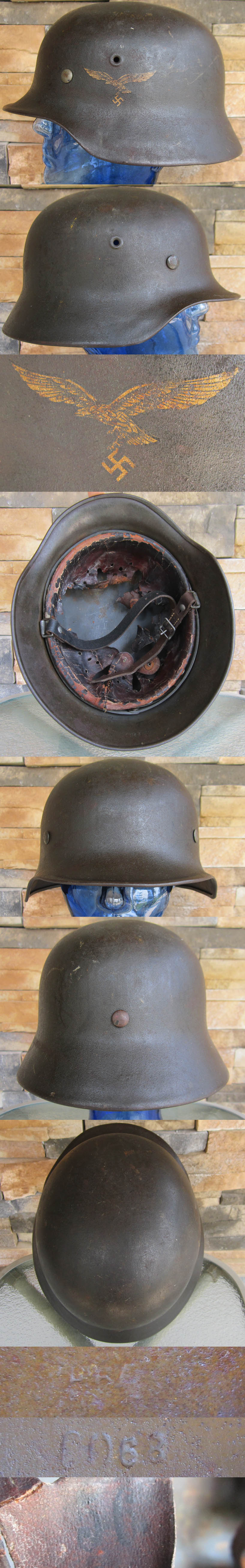 Single Decal M40 Luftwaffe Helmet by EF-64