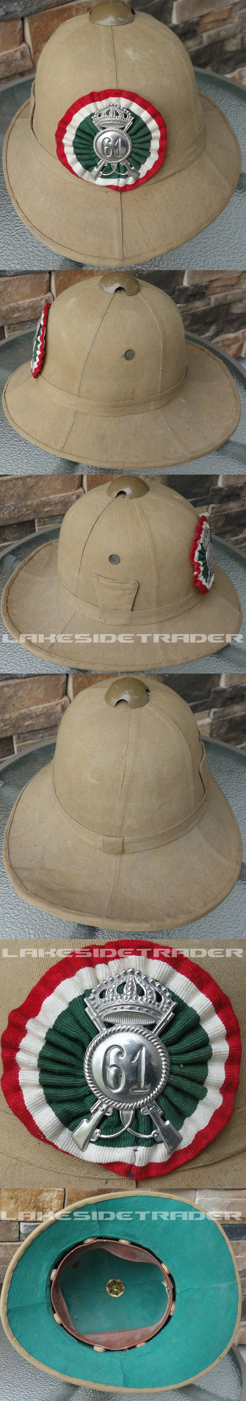 Italian WWII M1935 Pith Helmet