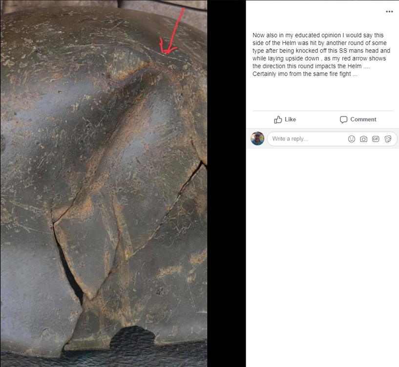 SS M42 CKL Battle damaged Helmet