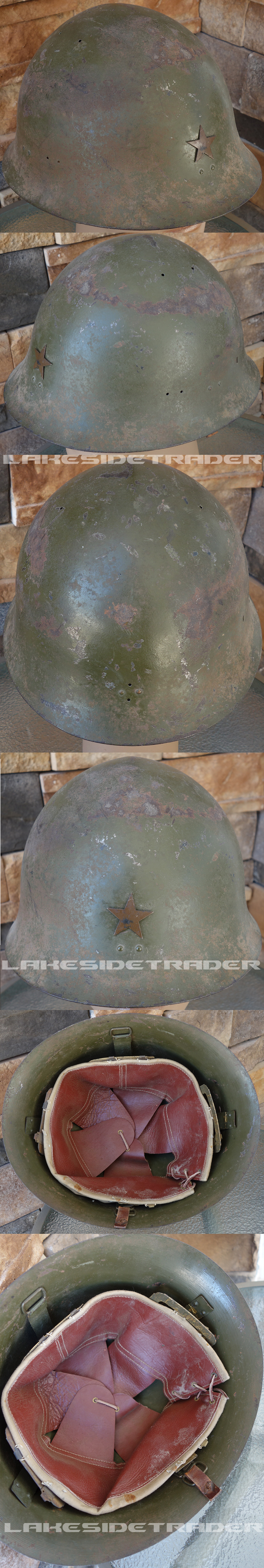 Restored Japanese Type 90 Combat Helmet