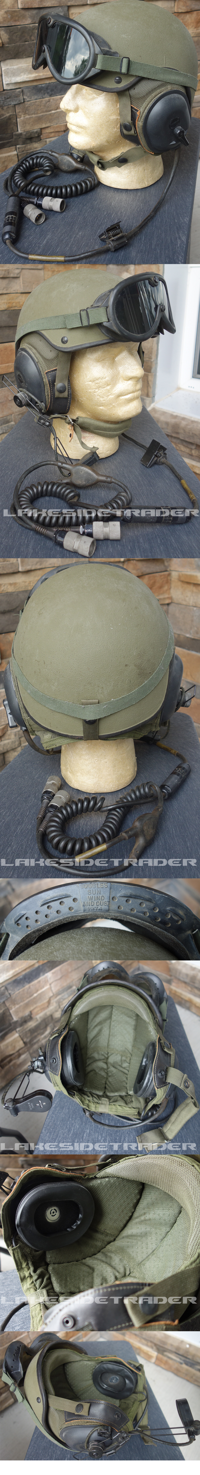 Vietnam era US Tanker's Helmet & Goggles